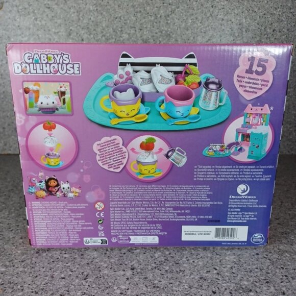 Gabby's Dollhouse Sprinkle Party Sweet Treat Tea Set Pretend Play Kitchen Toy - Picture 6 of 13